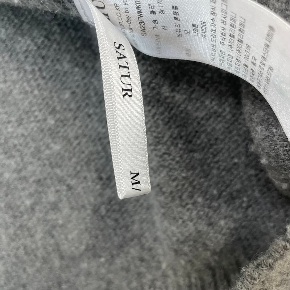 세터 Satur 더블린 언발란스 캐시미어 블랜드 니트 그레이 상품이미지6