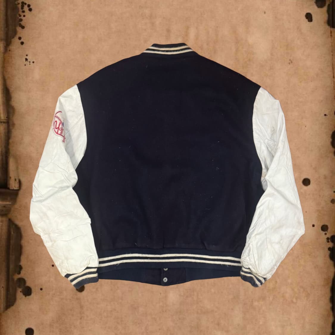 Vtg 90’s 뉴욕양키스 레더 바시티자켓 상품이미지4