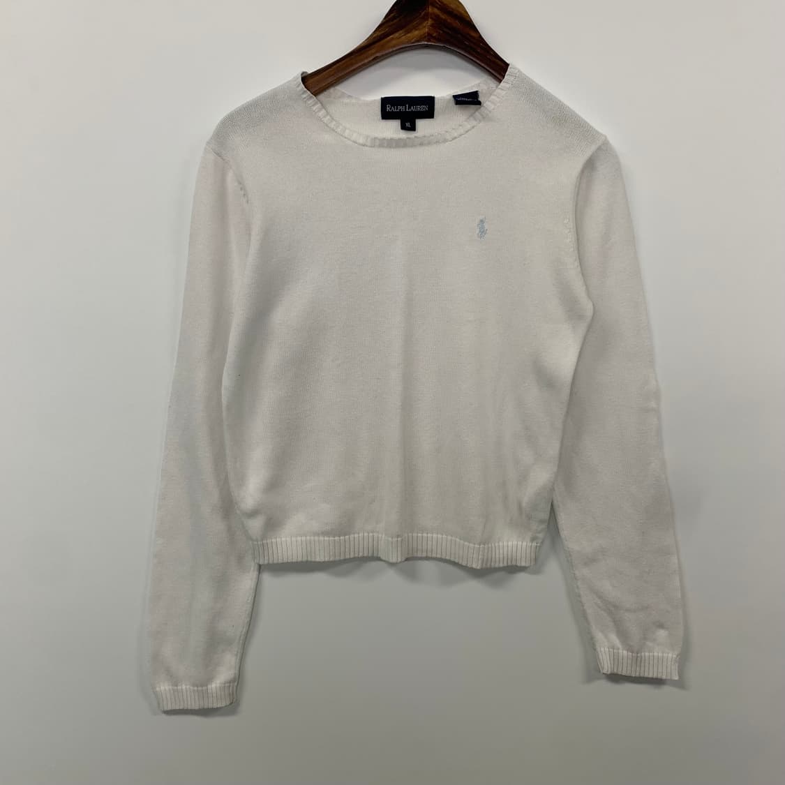폴로 랄프로렌 화이트 라운드 니트 상품이미지2