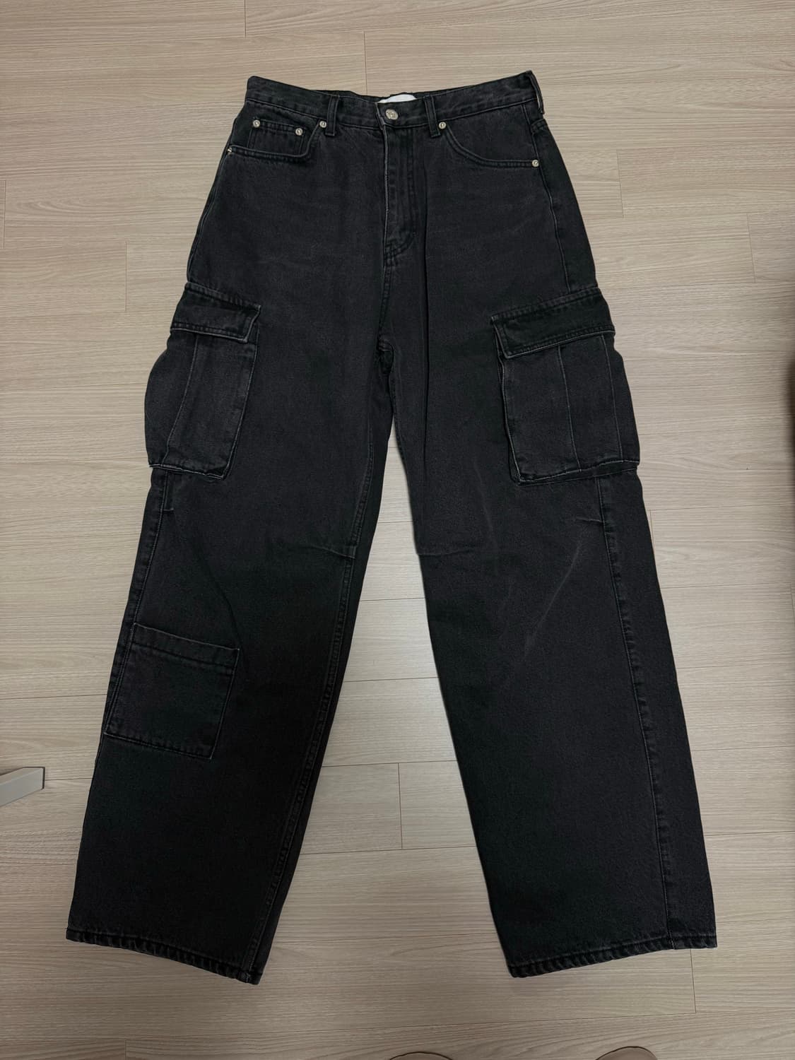 브랜디드 유틸리티 카고 데님팬츠 블랙 30size 상품이미지3