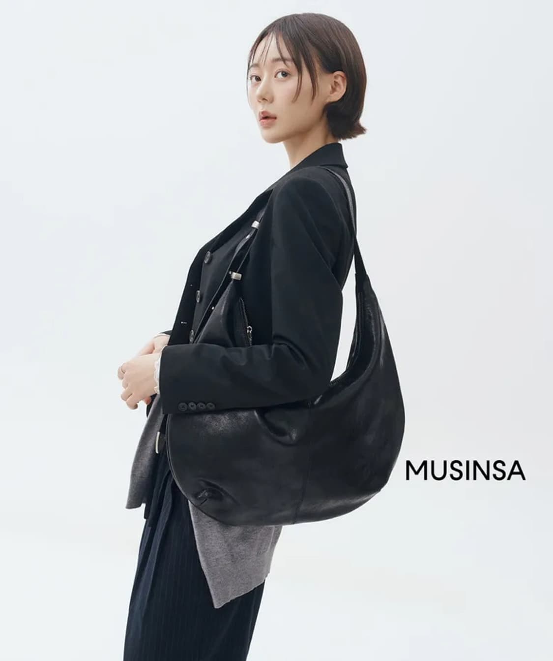 큐리티 벨트 루프 호보백 블랙 (품절) 상품이미지4