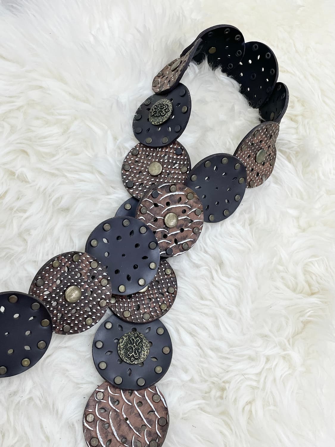 오리엔탈 그런지 절개 와이드 벨트 상품이미지5