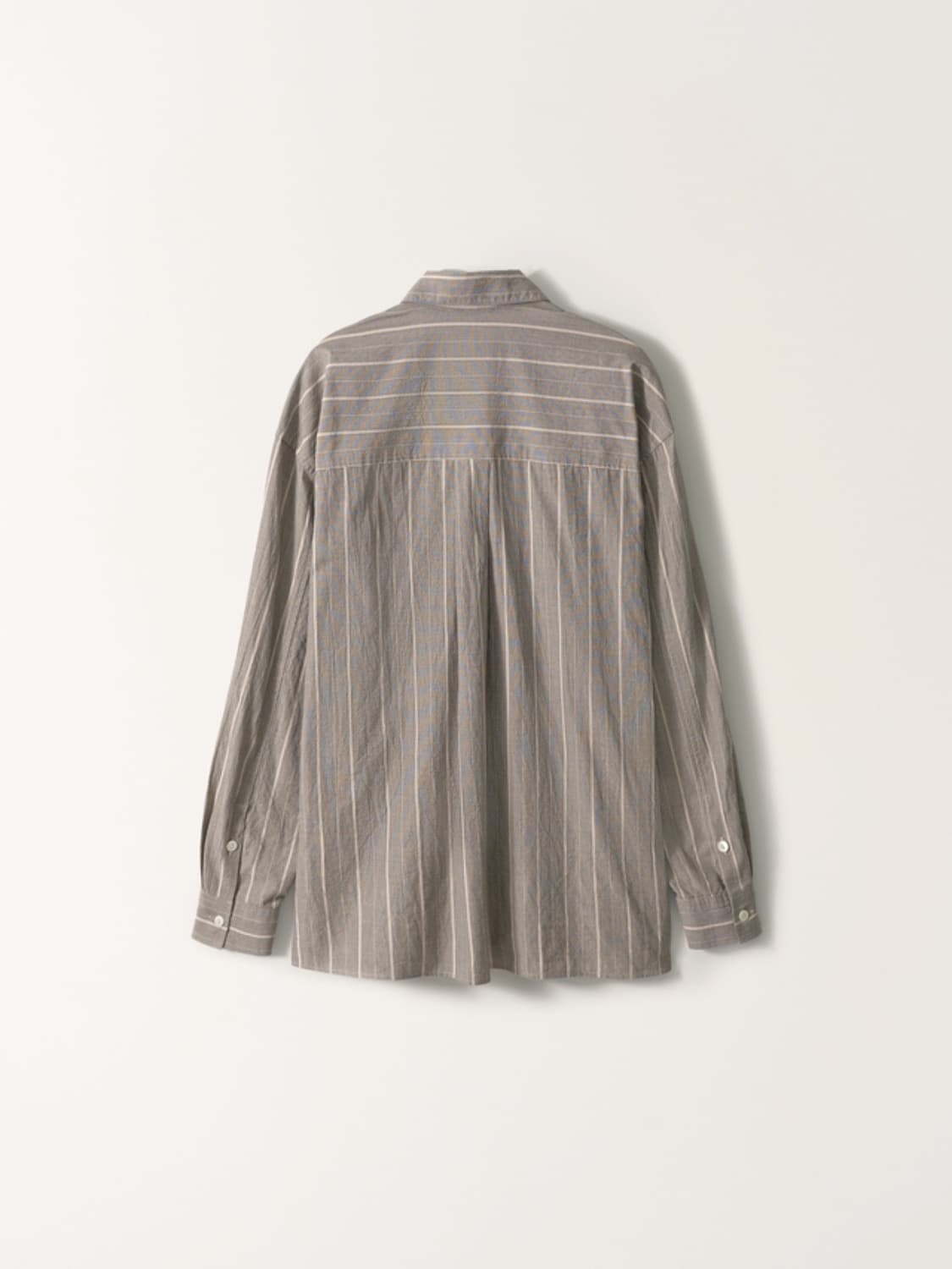 낫띵리튼 Moss stripe loose fit shirt 차콜 상품이미지4