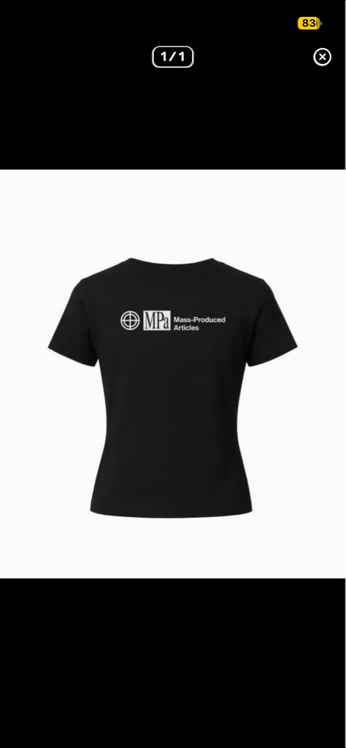 바로배송)m 플라스틱프로덕트 MPa T-SHIRT WOMEN 반팔티셔츠 상품이미지1