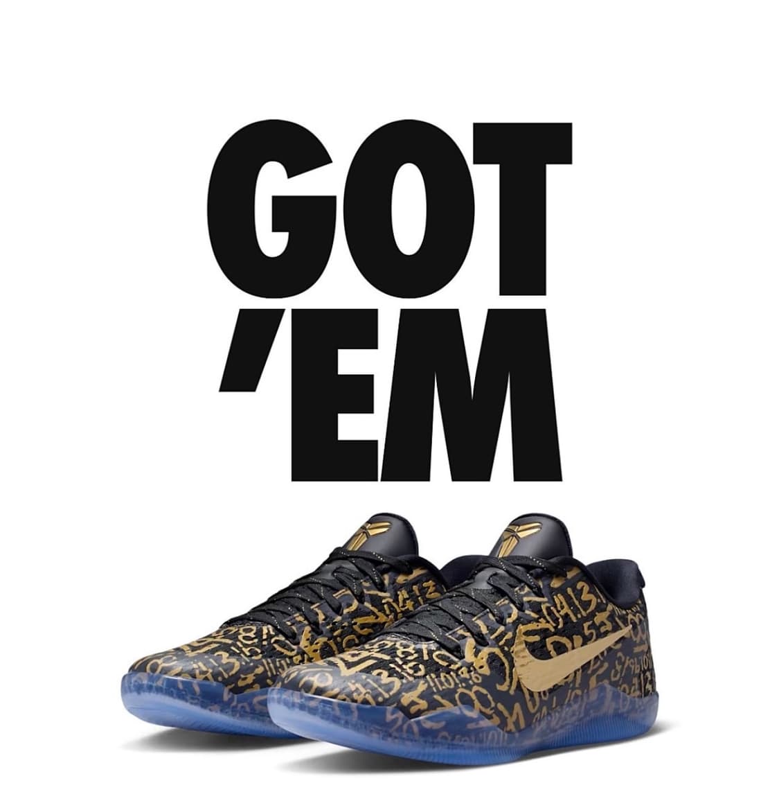 나이키 코비 11 프로트로 블랙 앤 메탈릭 골드 (270) 상품이미지1