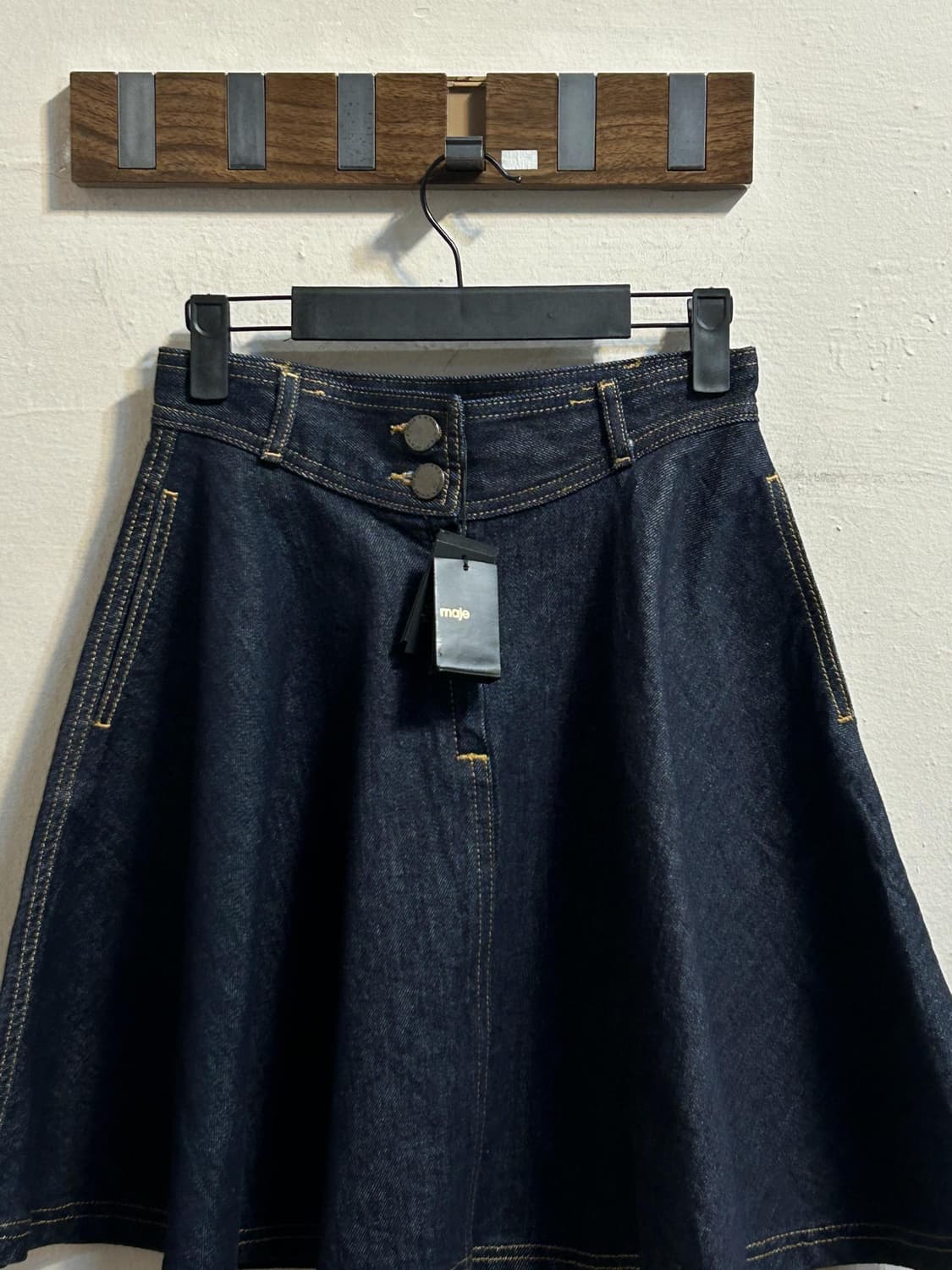 (deadstock) 마쥬 플레어 진청 데님 스커트 상품이미지2