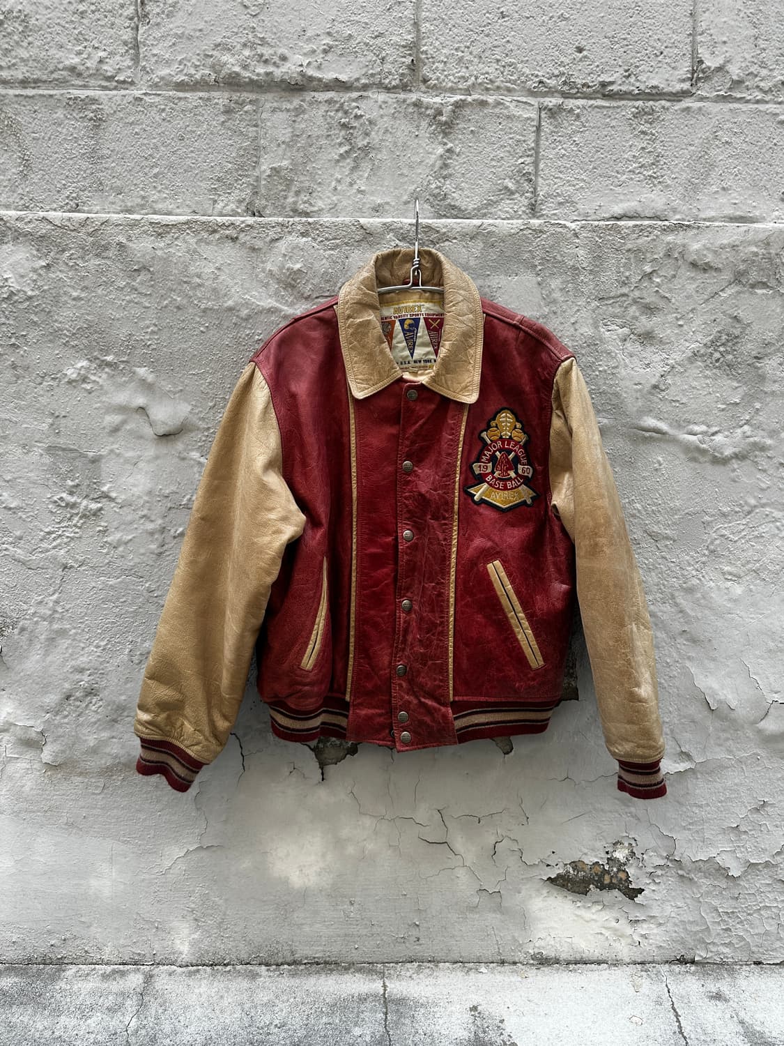 Avirex CHIEF HIGH HAWK 레더 바시티 자켓 상품이미지5