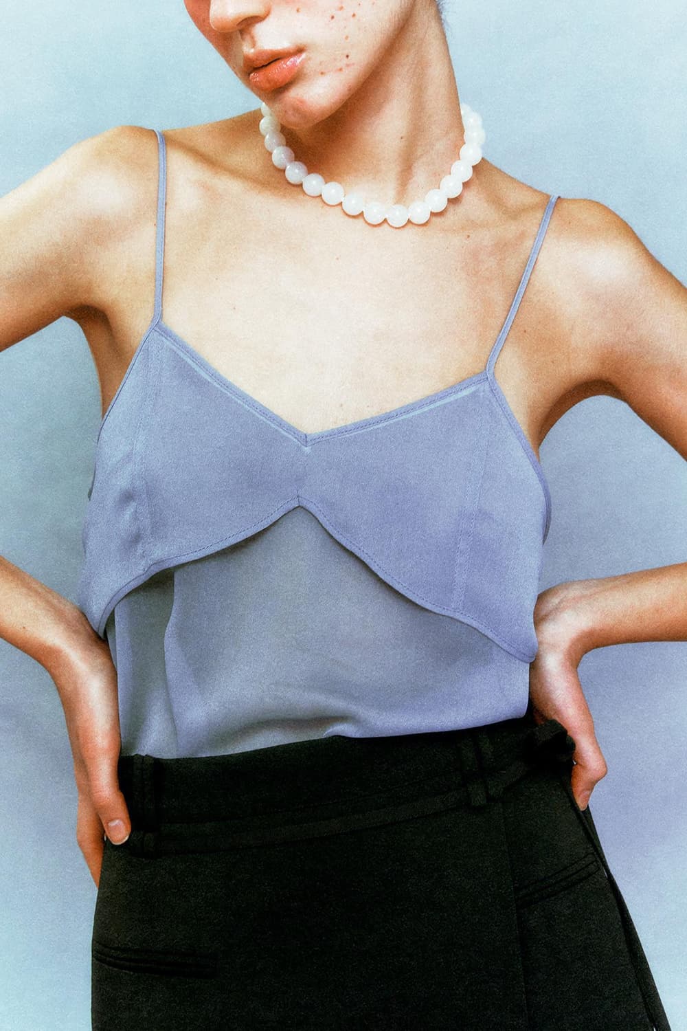 Atelier Edition의 쉬어 하늘색 레이어드원피스 상품이미지3