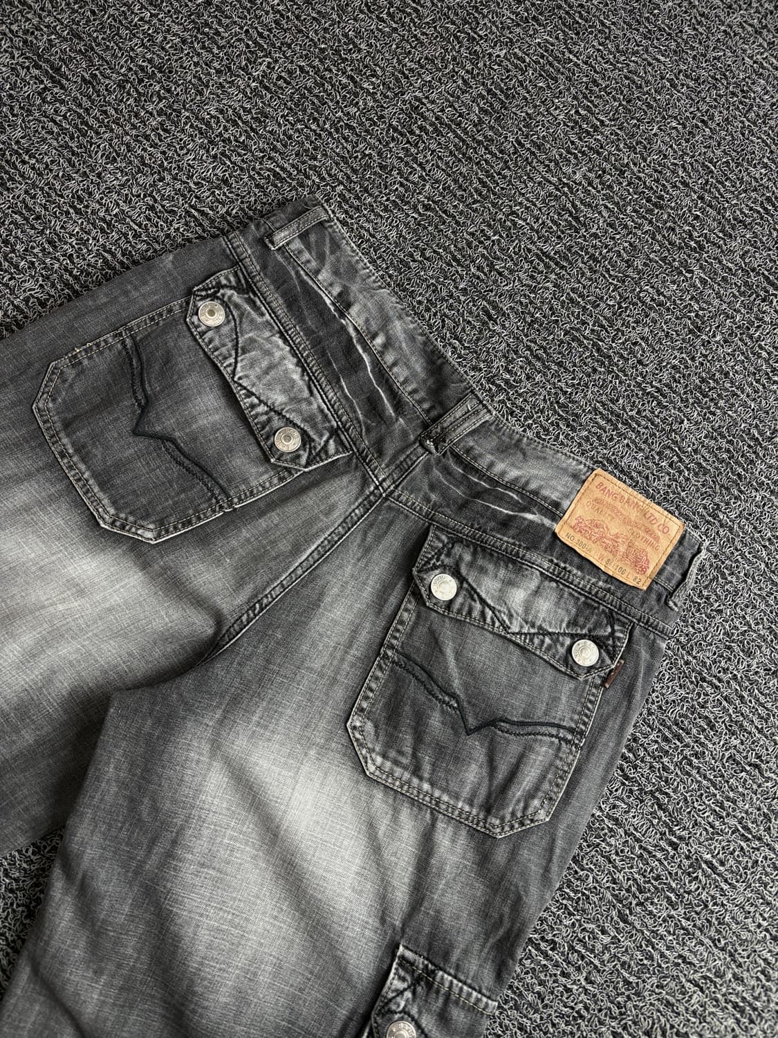 빈티지 아카이브 흑청 구르카 워싱 데님 버뮤다 팬츠 4125 상품이미지5