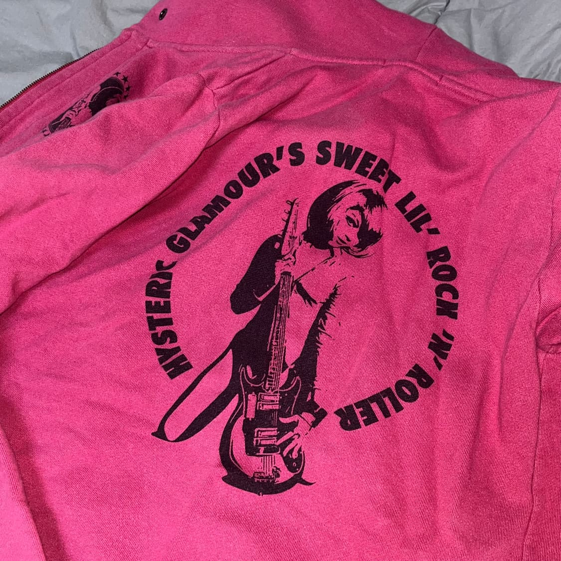 히스테릭글래머 히스걸 기타 백프린팅 후드집업 상품이미지1