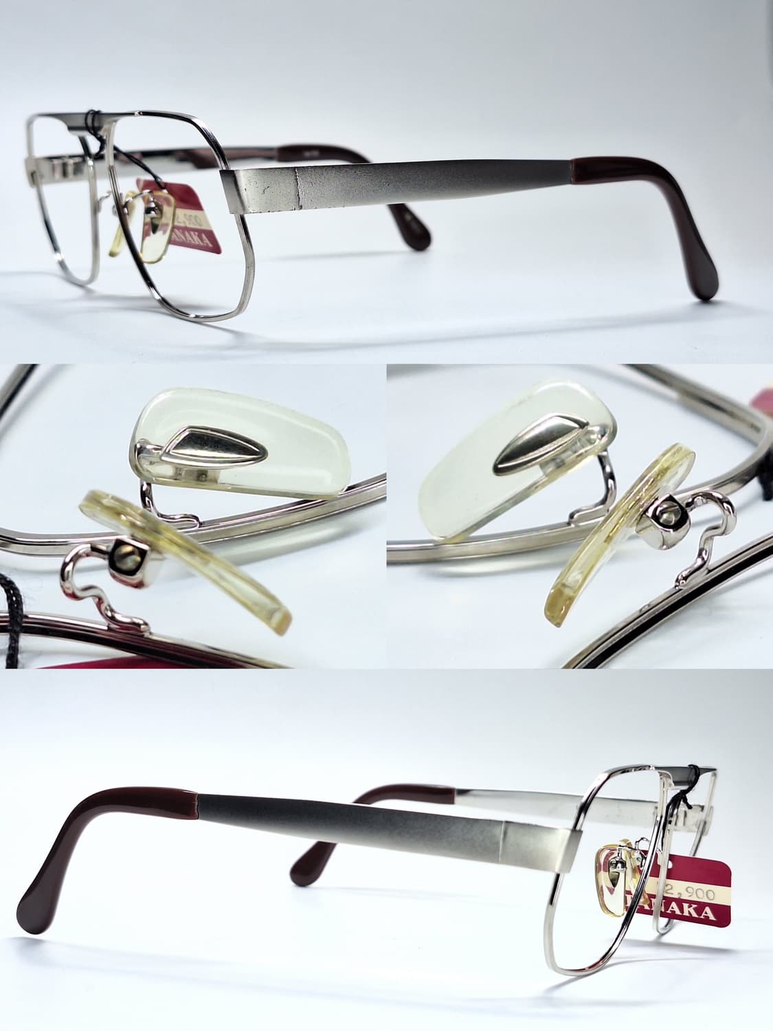 80s 일본제 빈티지 데드스톡/TAIYO NO.500 선플래티늄 안경테 상품이미지6