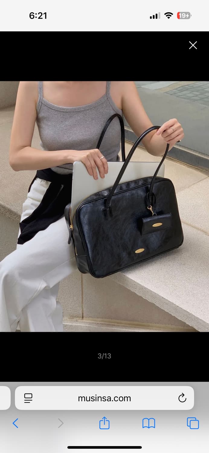 새제품/ 투아모 헤라스백 블랙 노트북 직장인 가방 숄더백 토트백 카드지갑 상품이미지1