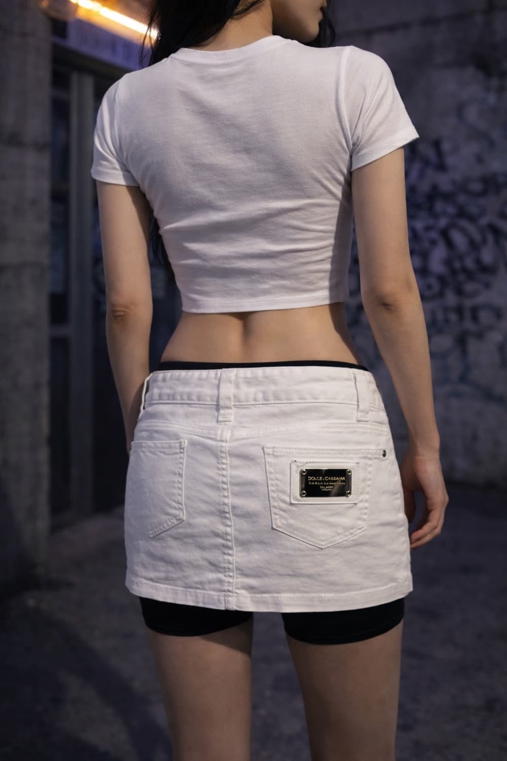 Dolce & Gabbana 돌체앤가바나 화이트 데님 미니스커트 상품이미지2