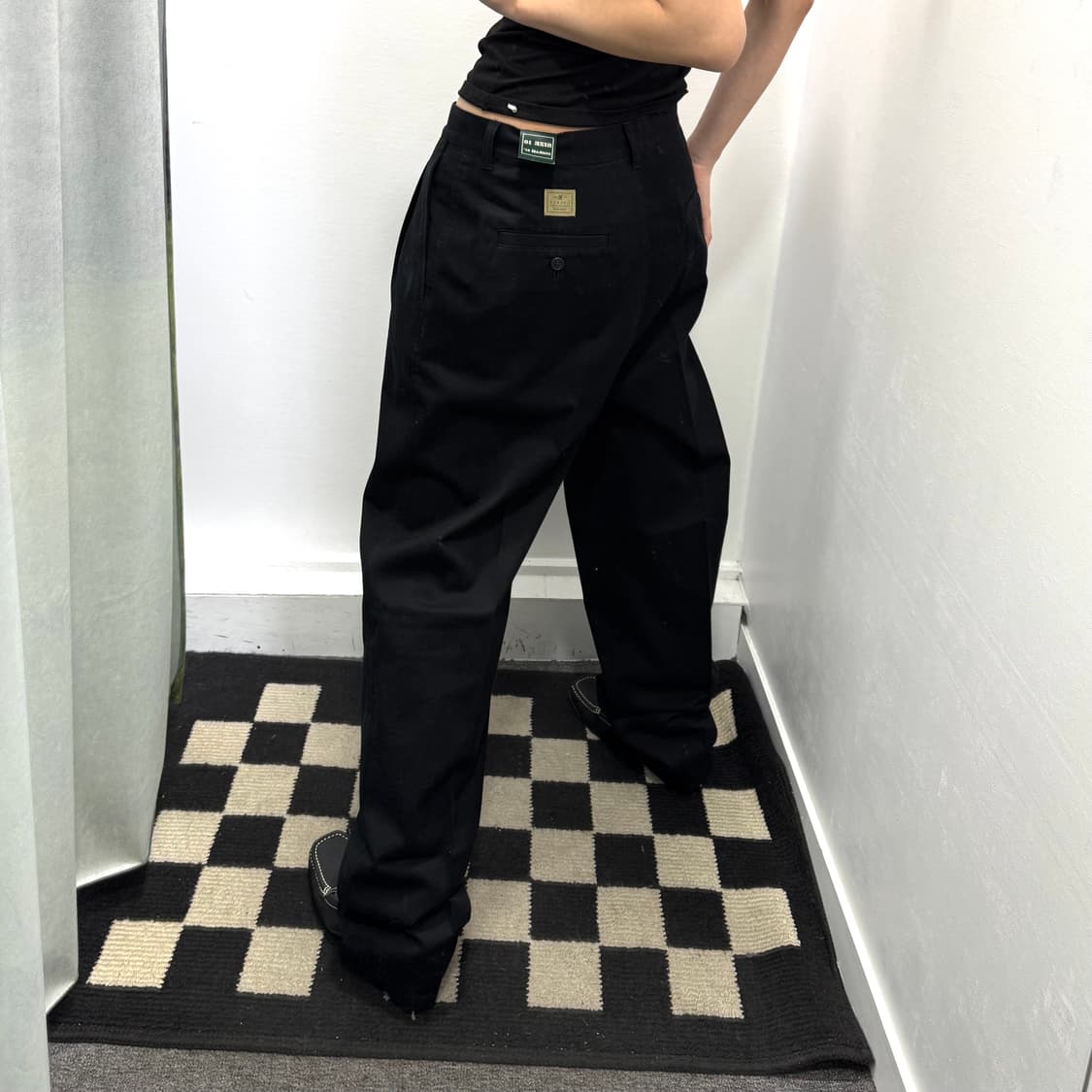 로렌 랄프로렌 블랙 코튼 핀턱 슬랙스 상품이미지3