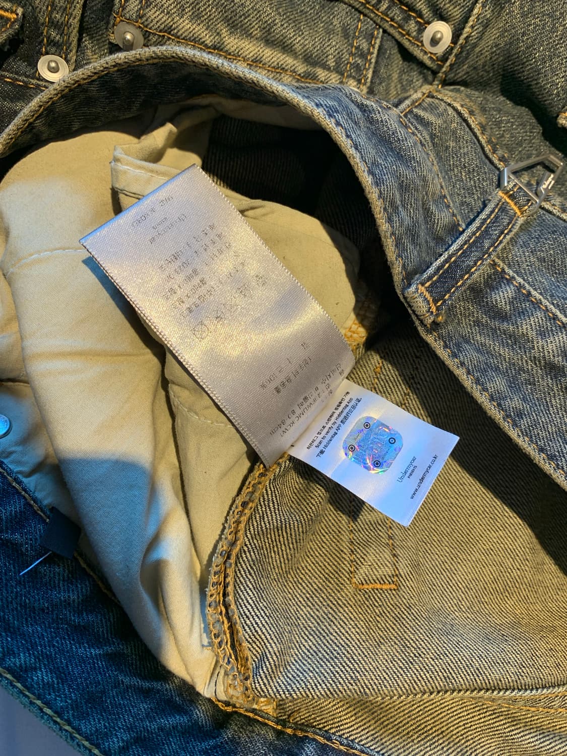 언더마이카 이에크 핸드 브러쉬 와이드 진 상품이미지4