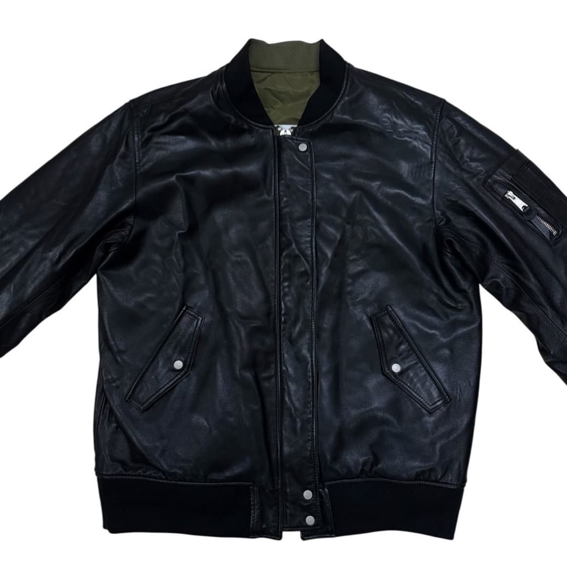 인스턴트펑크 리버시블 ma-1항공점퍼양가죽자켓 상품이미지3