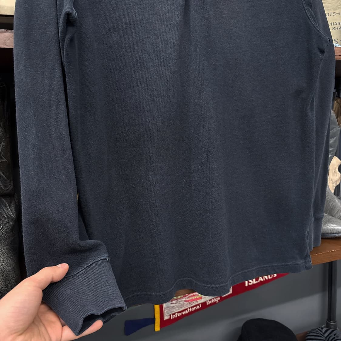 신형라벨 폴로 랄프로렌 퀼팅 숄더패치 럭비셔츠 쉴드와펜 N1005  상품이미지4