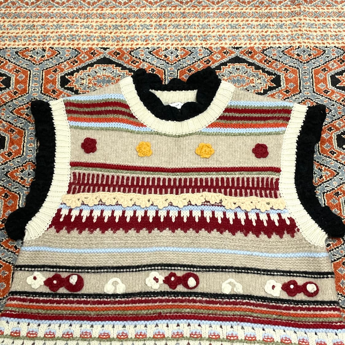 자라 멀티컬러 니트 조끼 여성M  상품이미지2