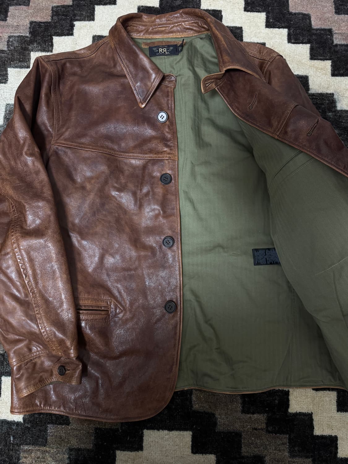RRL 더블알엘 레더 카코트 L  상품이미지3