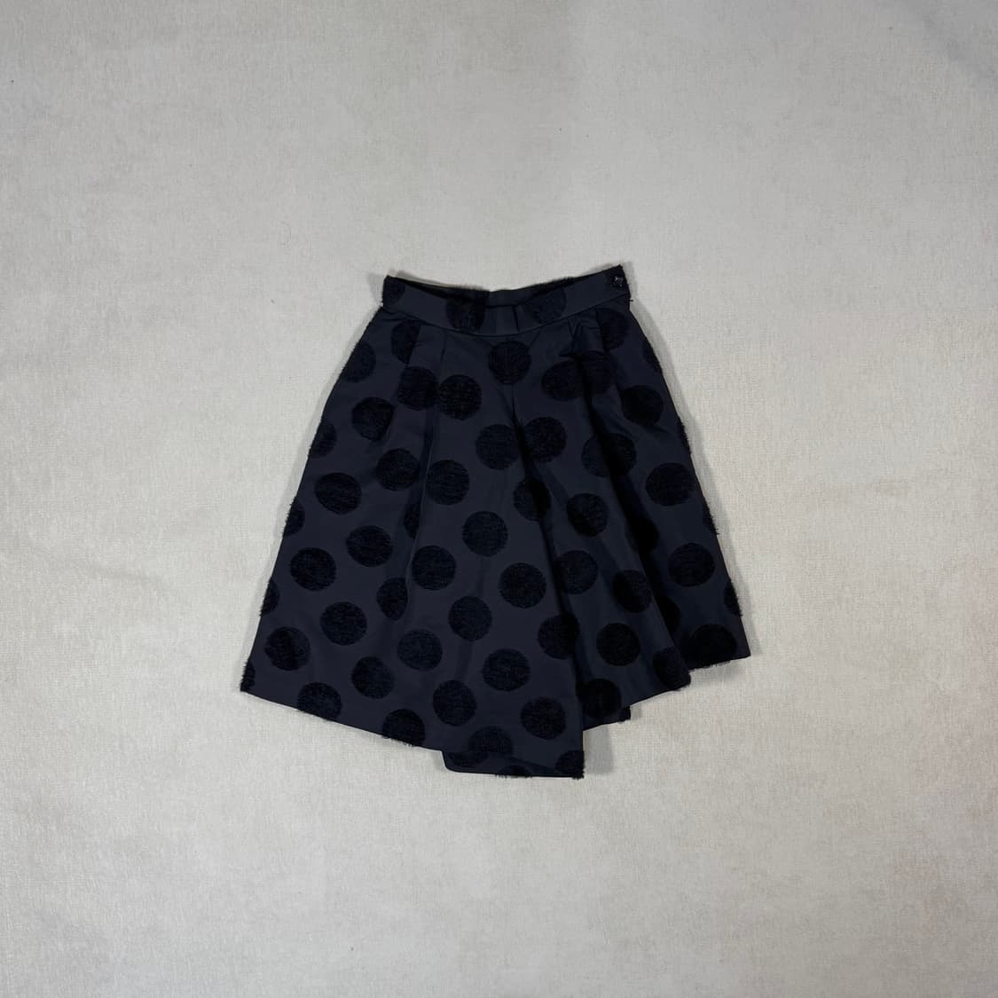 Asymmetrical Polka Dot Black Skirt Pants 상품이미지1