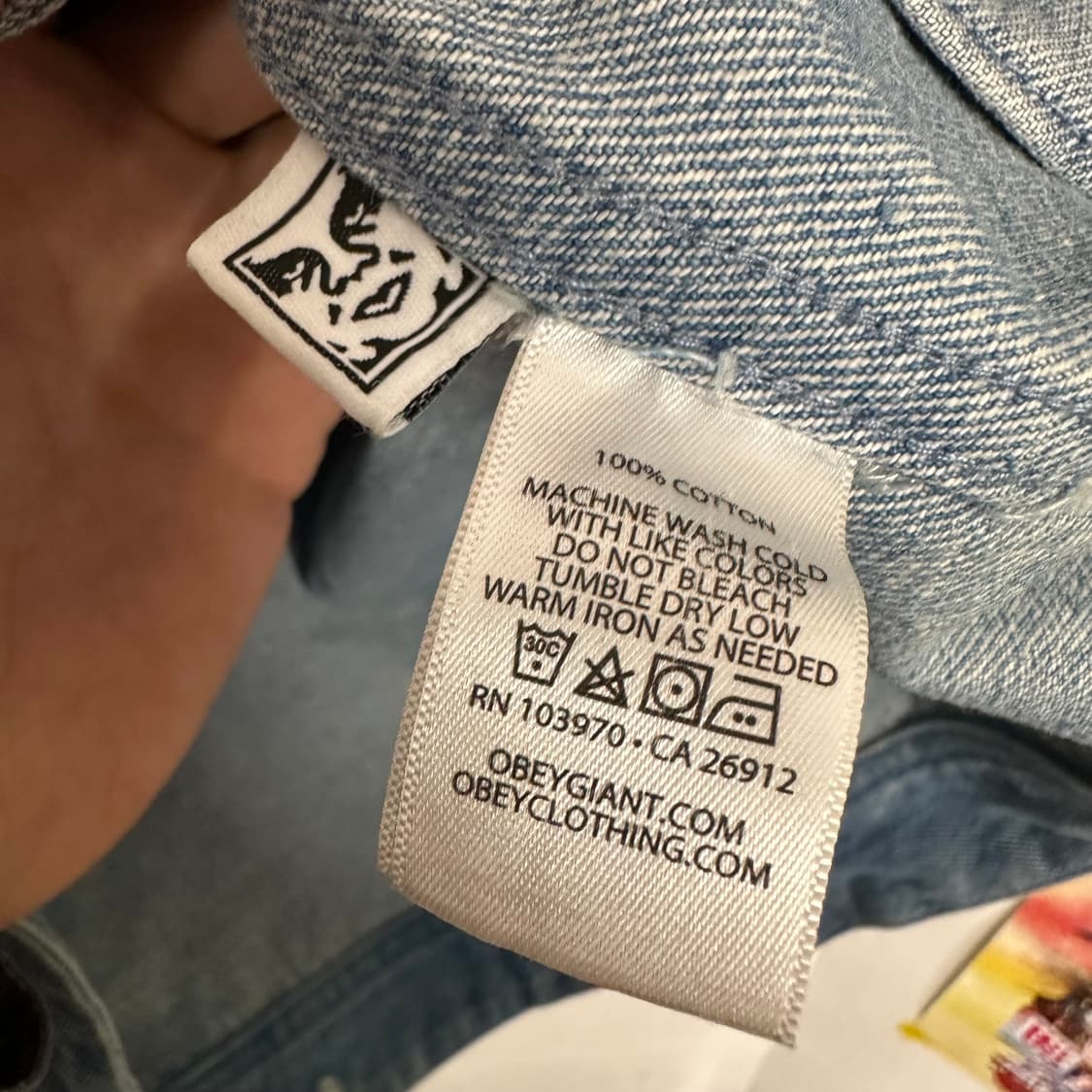 오베이 페인팅 데님 집업 자켓 상품이미지7