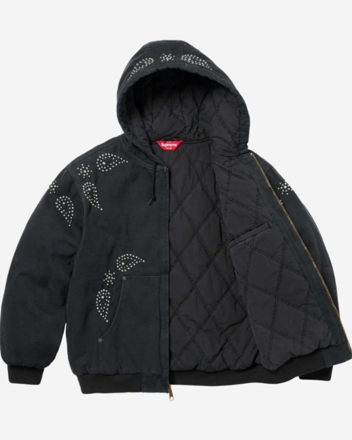 슈프림 23FW 페이즐리 스터드 후드자켓 (L) 상품이미지4