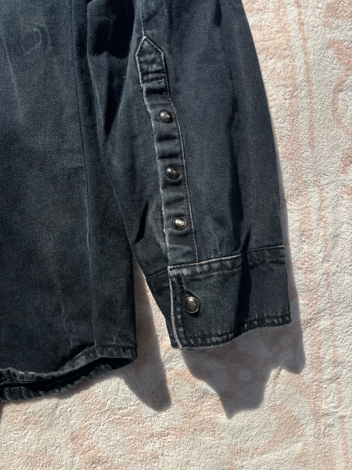 Vintage Washed Black Western Shirt 상품이미지5