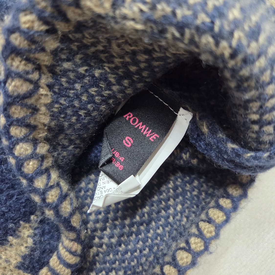 ROMWE 네이비 별 패턴 가디건 상품이미지3