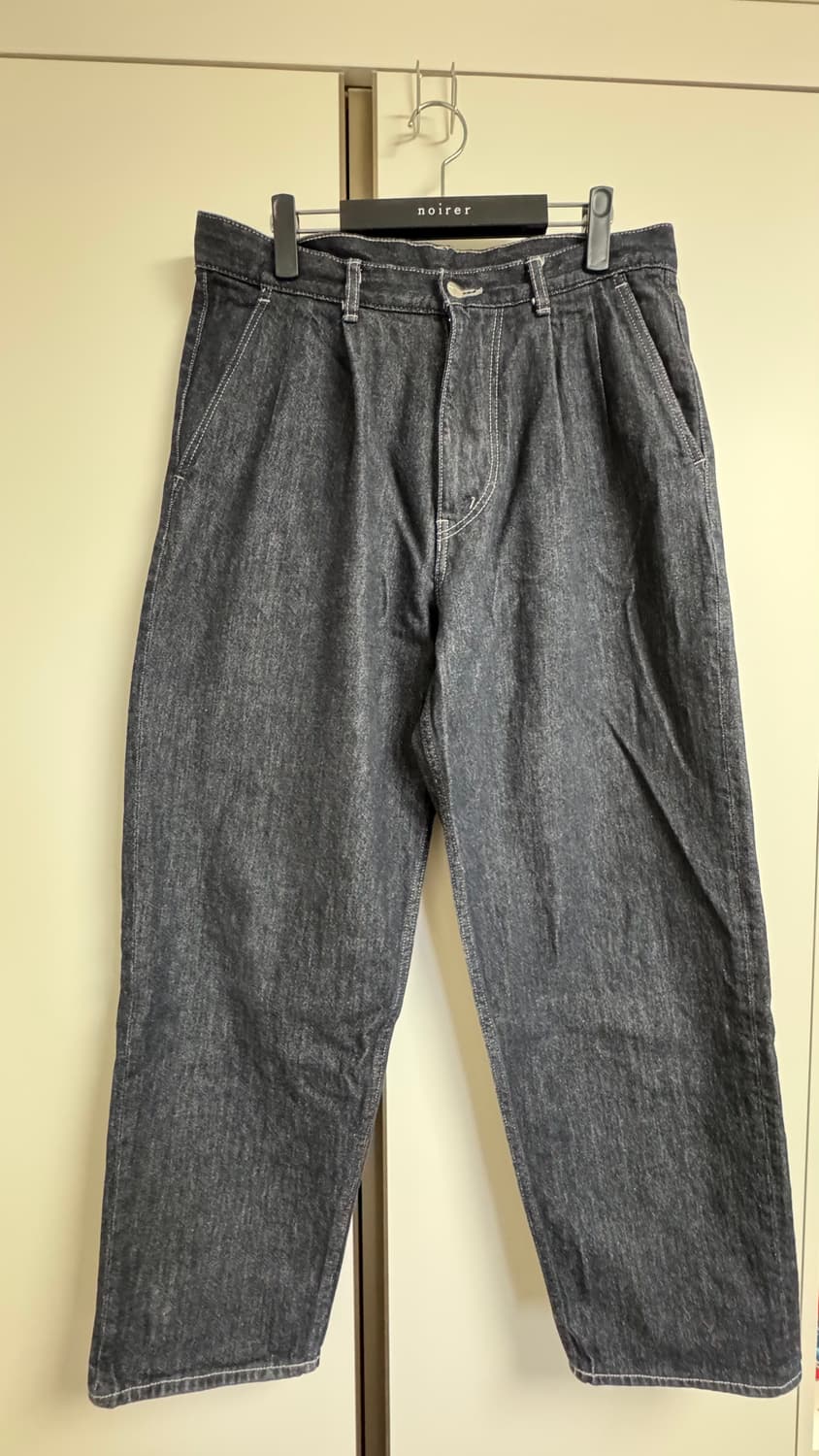 [2] 그라프페이퍼 컬러패스트 투턱 데님 팬츠 상품이미지1