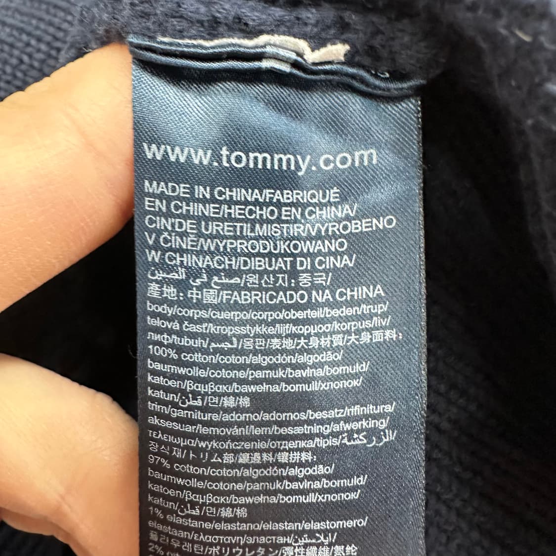 100 타미힐피거 남자 프리미엄코튼 니트 집업 상품이미지4