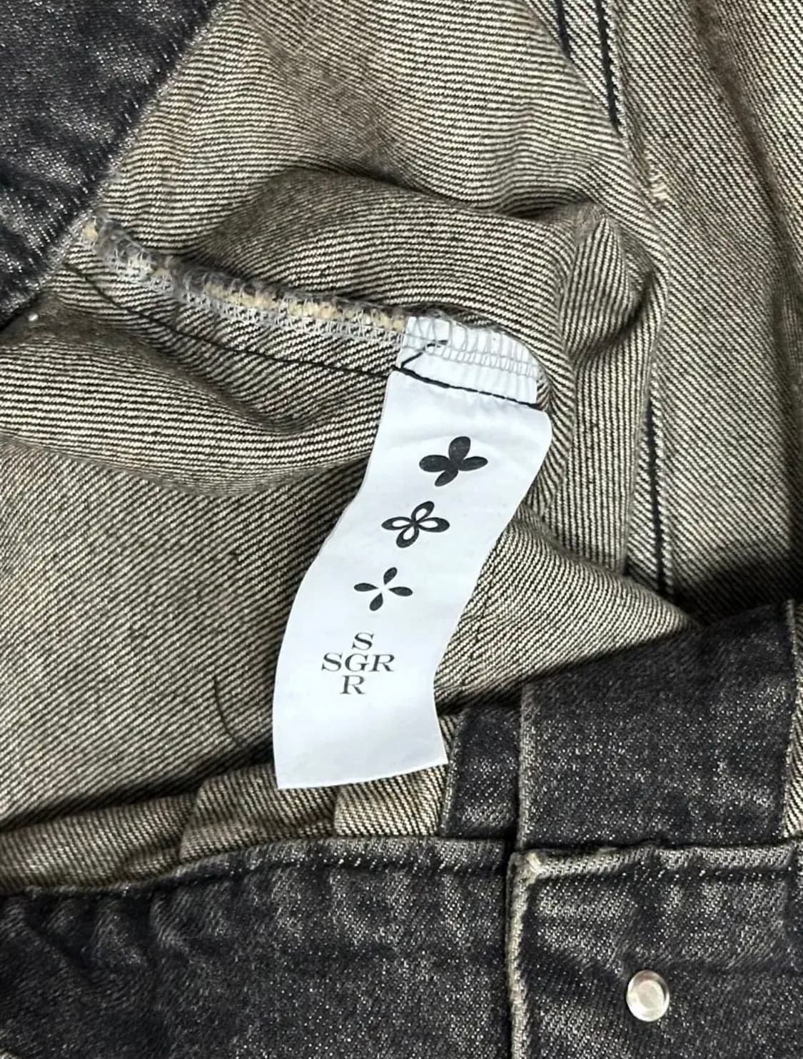 써저리 데님 트러커 자켓 블랙 S 상품이미지5