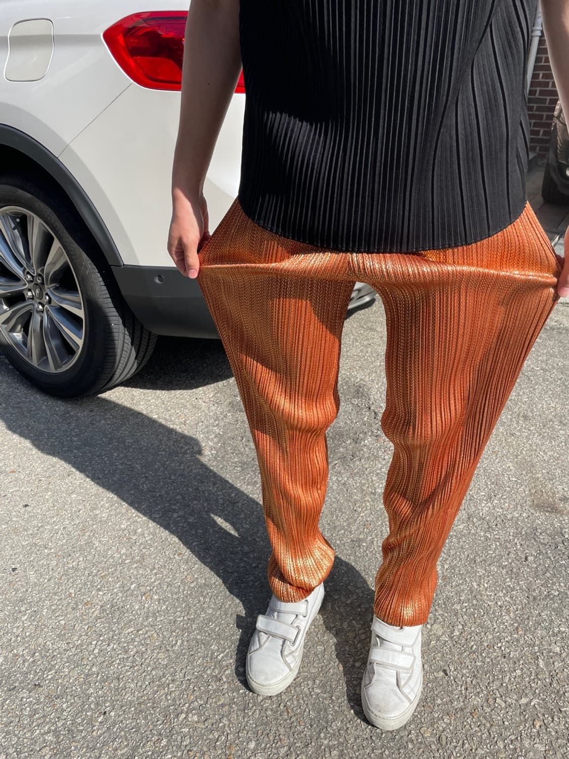 Issey Miyake Pleats Please glitter pants 상품이미지1