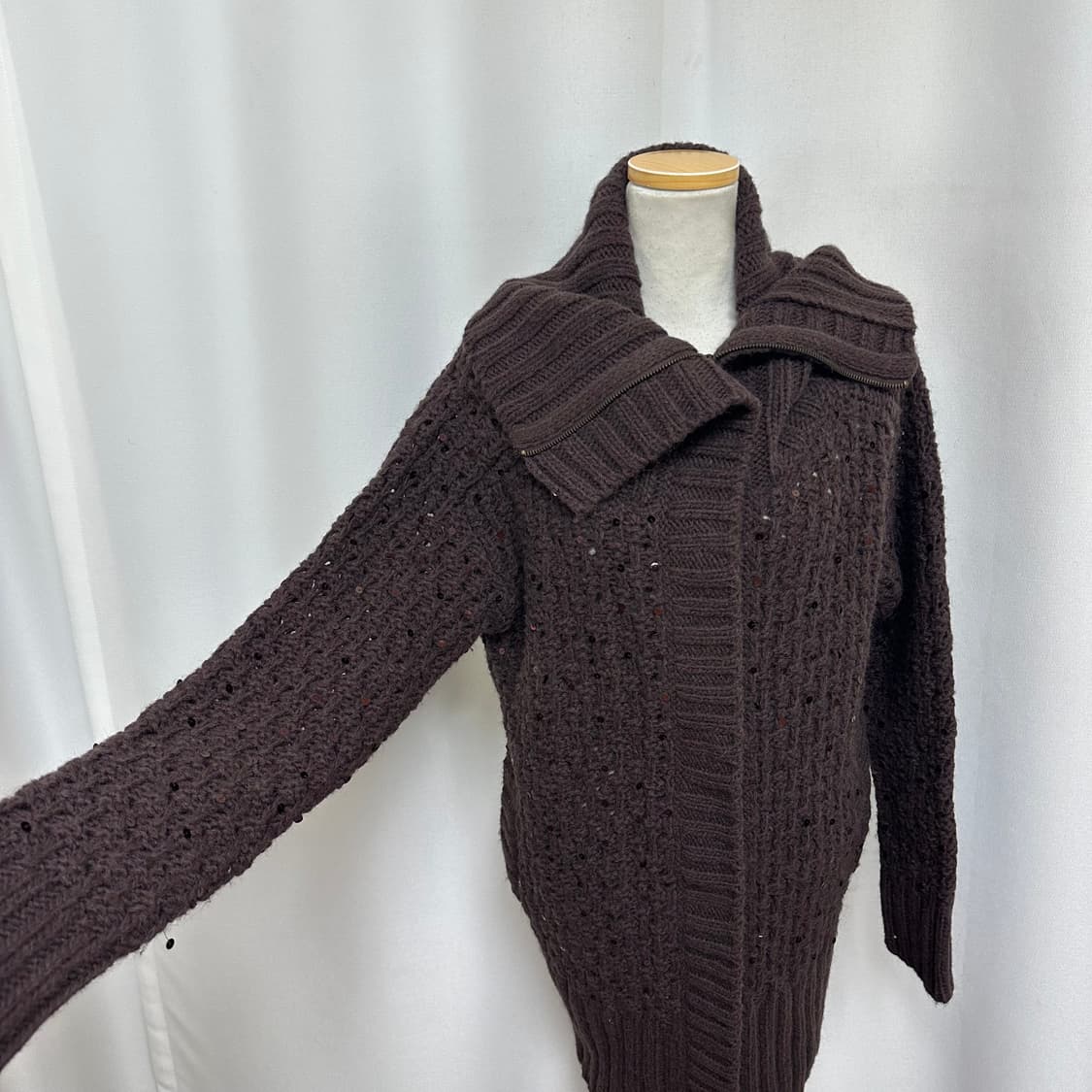   막스앤코 여자 니트 집업  가디건 모/알파카 M 상품이미지2