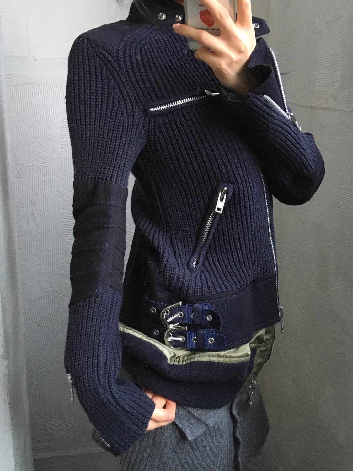 Sacai 사카이 니트 MA-1 디테일 집업 자켓  상품이미지3