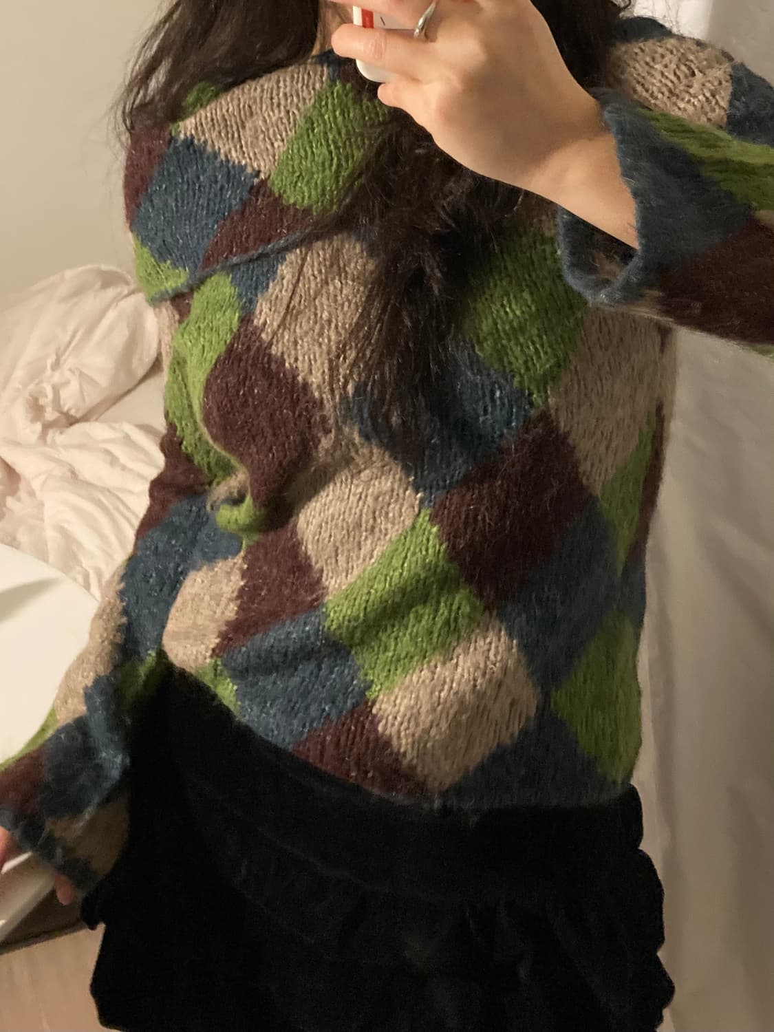 vintage check knit 상품이미지2