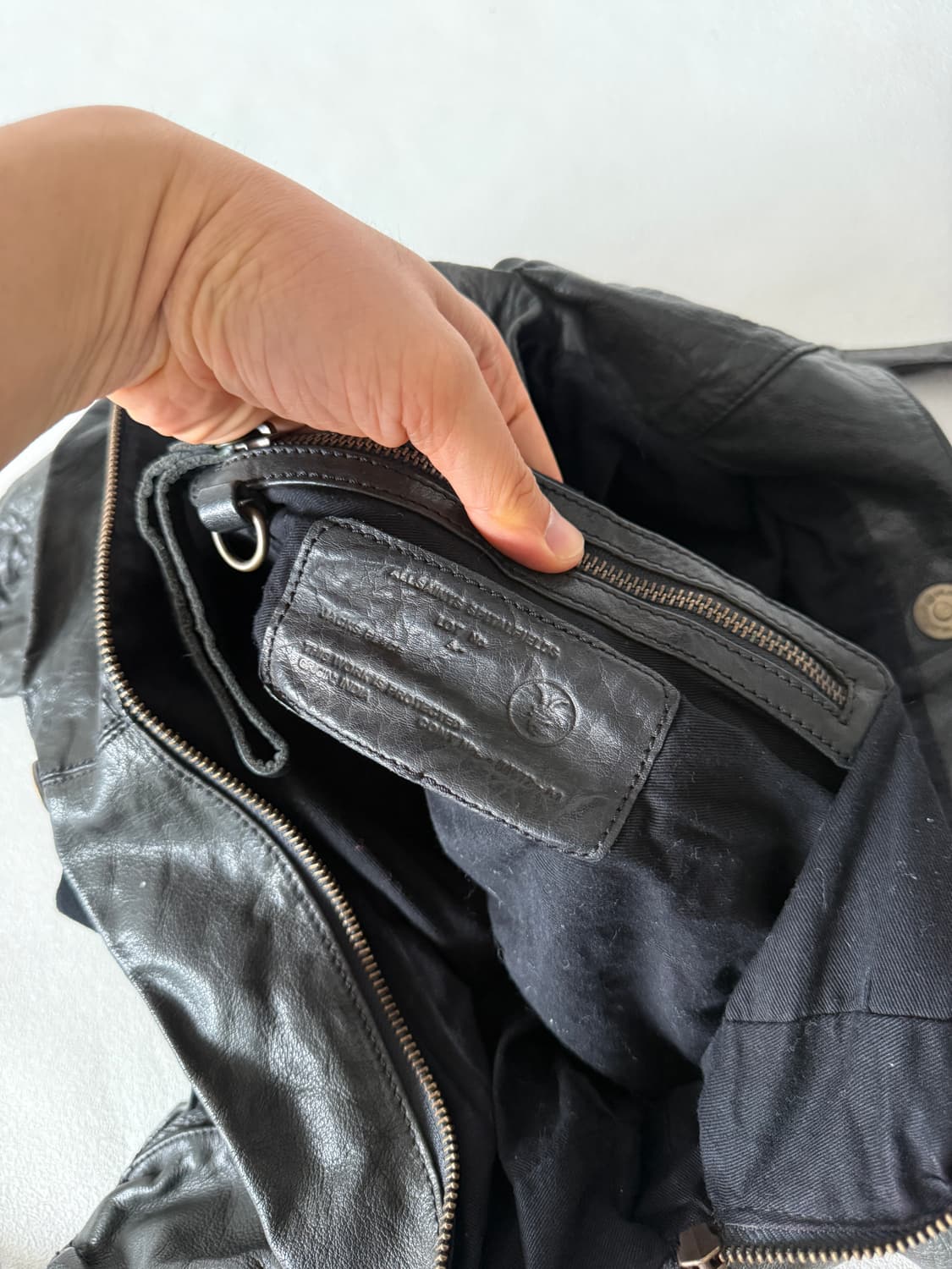 Pre owned 레더 호보 숄더백 상품이미지9