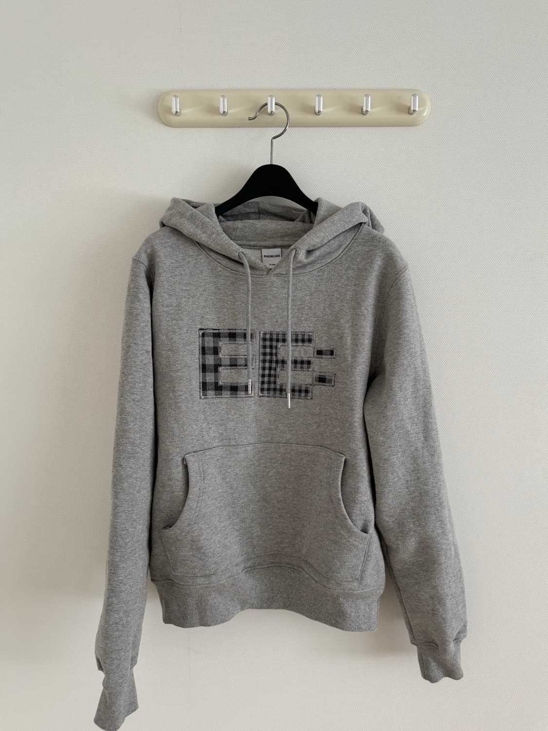 엔조블루스 픽셀 로고 후디(grey) 상품이미지1