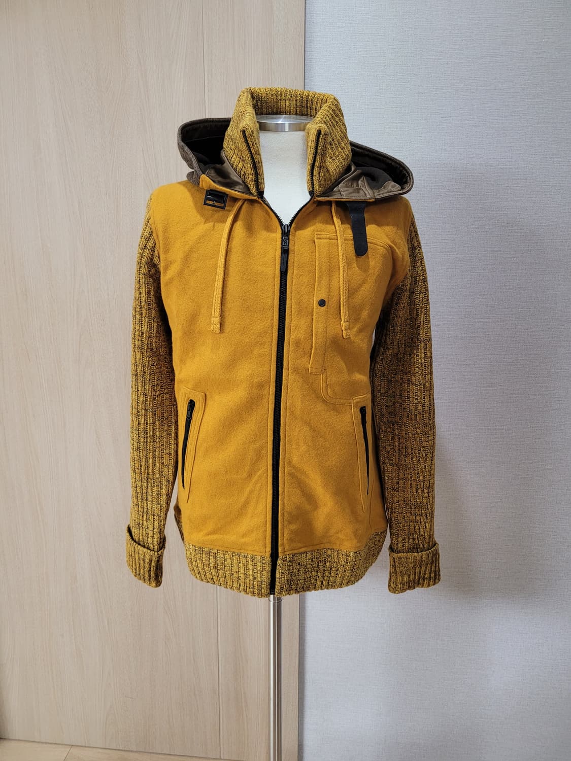 켈번 KELBURN 남자 모직 니트 후드 자켓 105 오렌지 상품이미지1