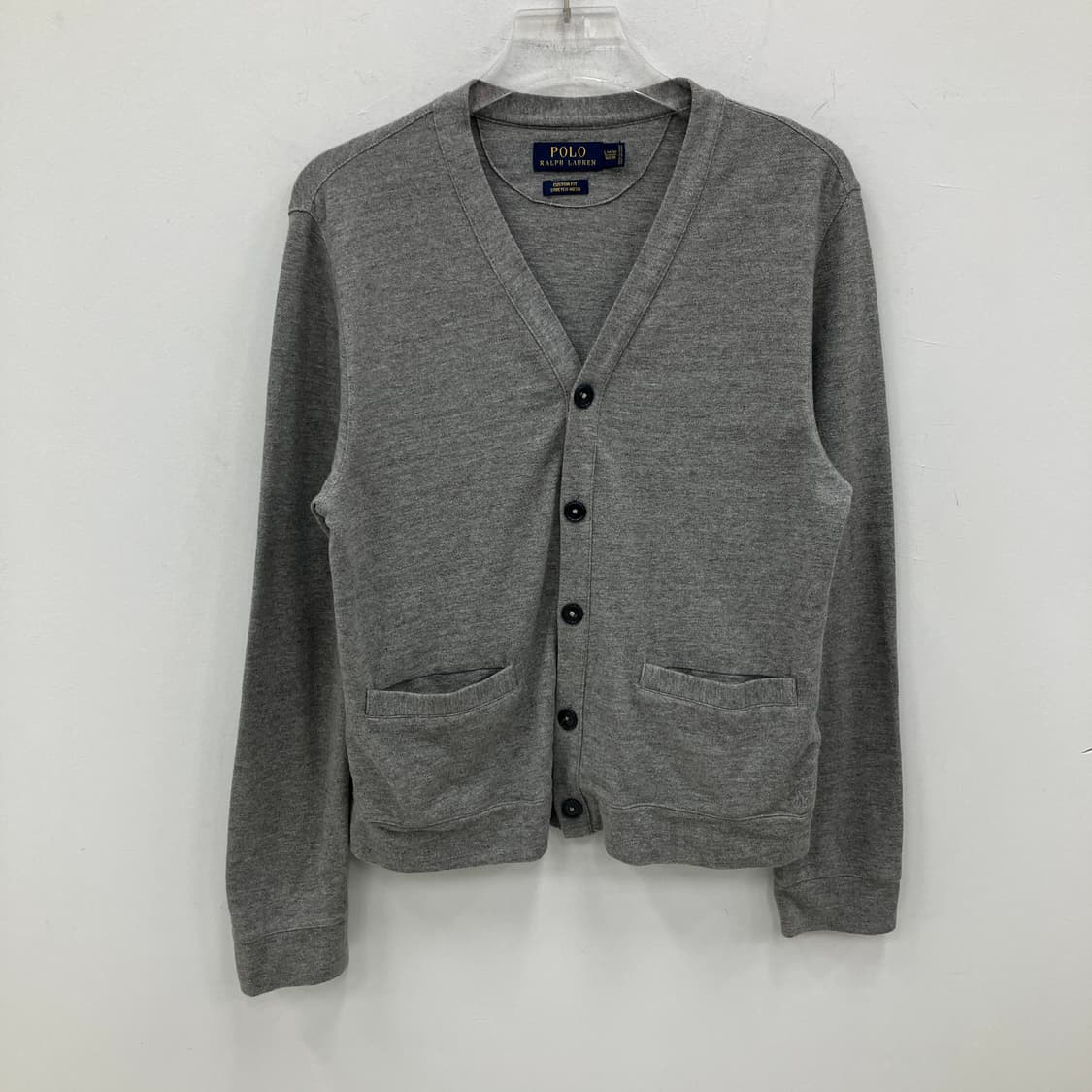 폴로 랄프로렌 그레이 스트레치 매쉬 가디건 L 상품이미지1
