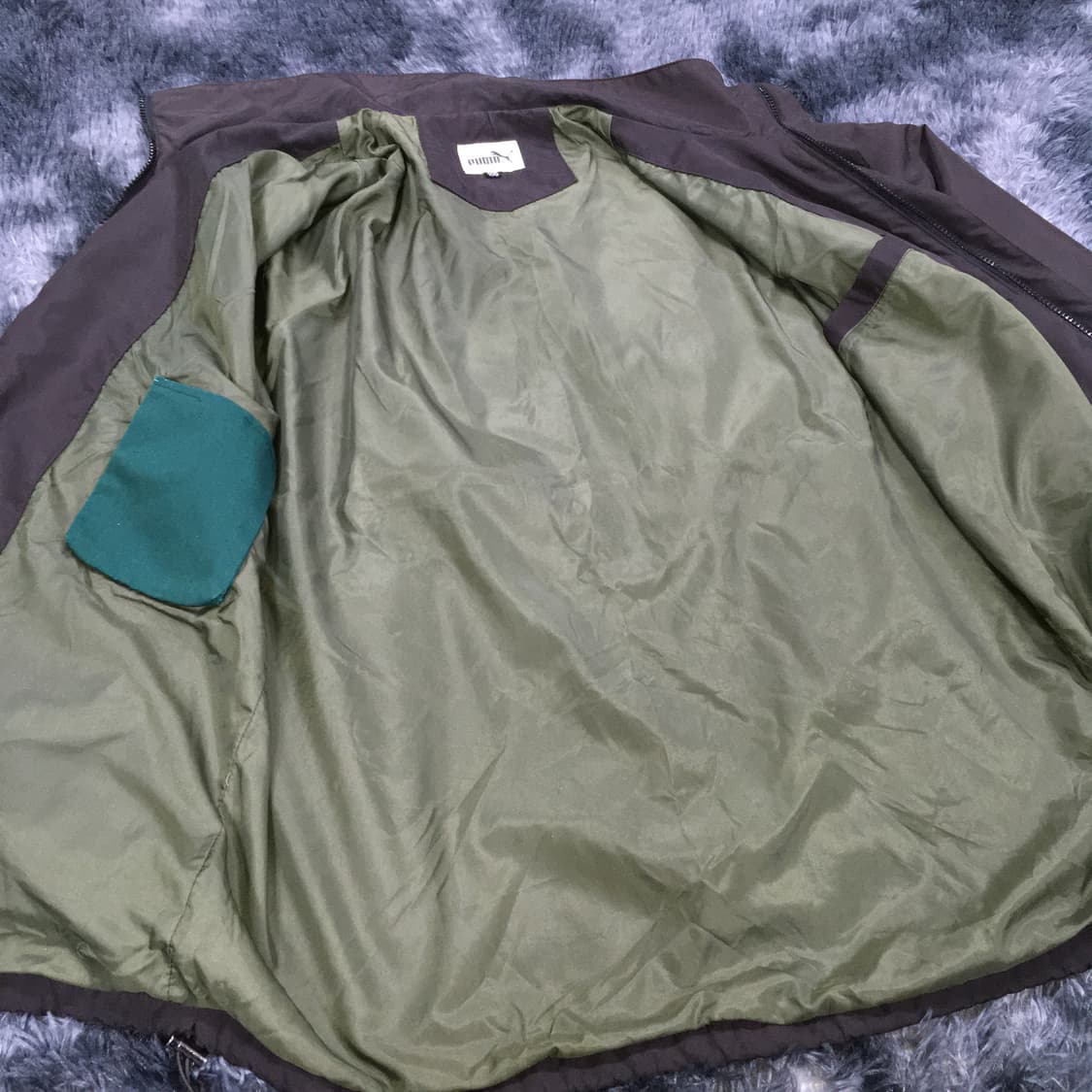 투티/0120 puma 푸마 자수로고 브라운 바람막이 자켓 트랙탑 상품이미지8