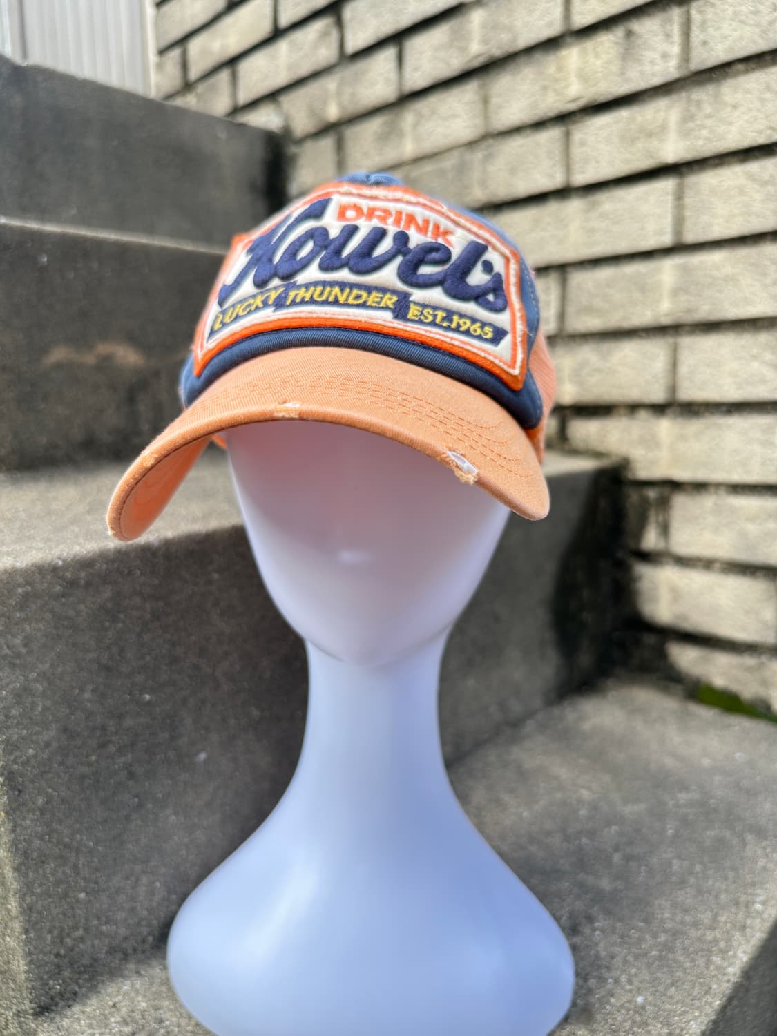 None vintage orange trucker cap 상품이미지5