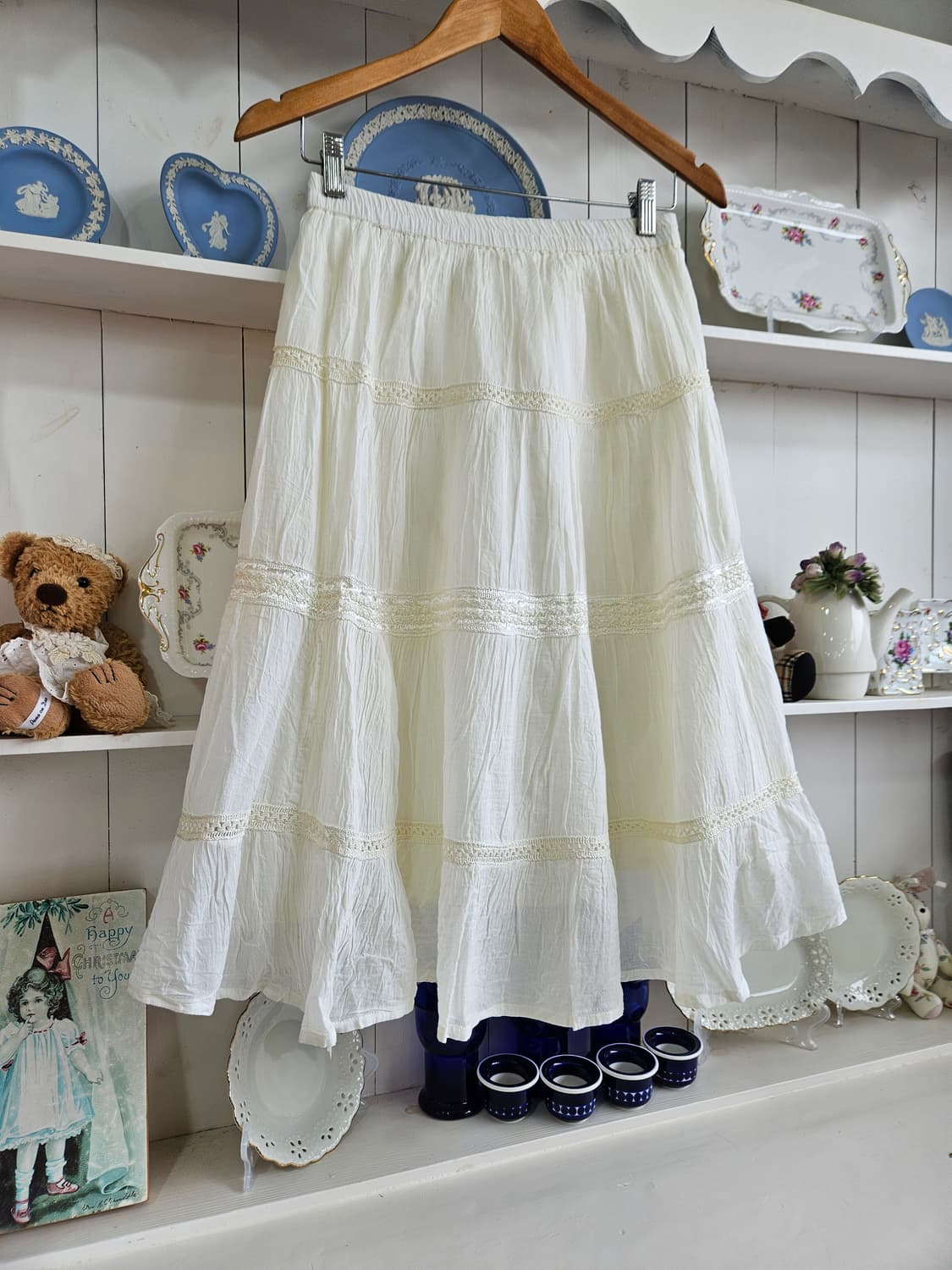 코튼 레이스 캉캉 스커트 상품이미지1