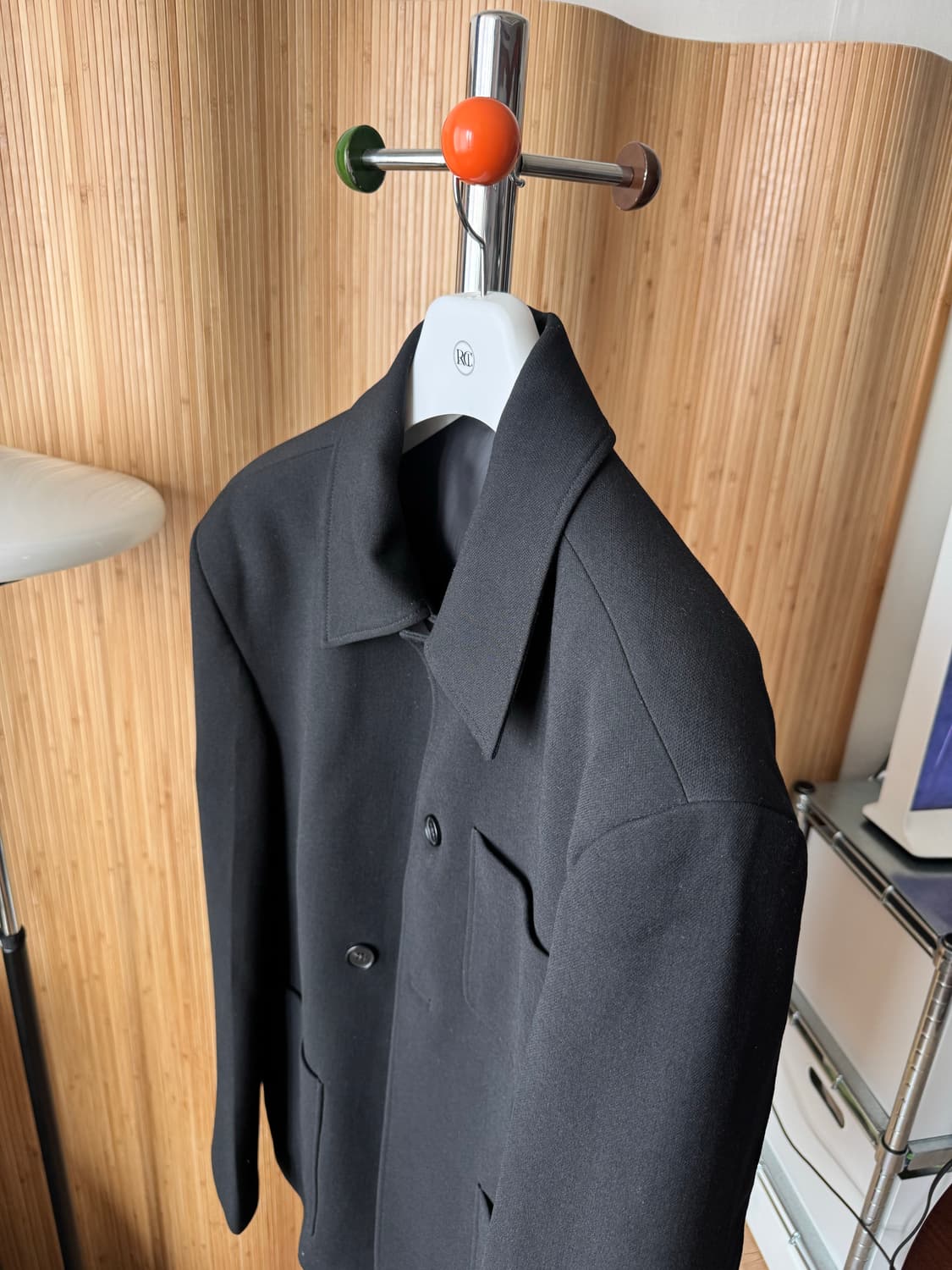 렉토(RECTO) 남성 시그니처 싱글 자켓 블랙 상품이미지3