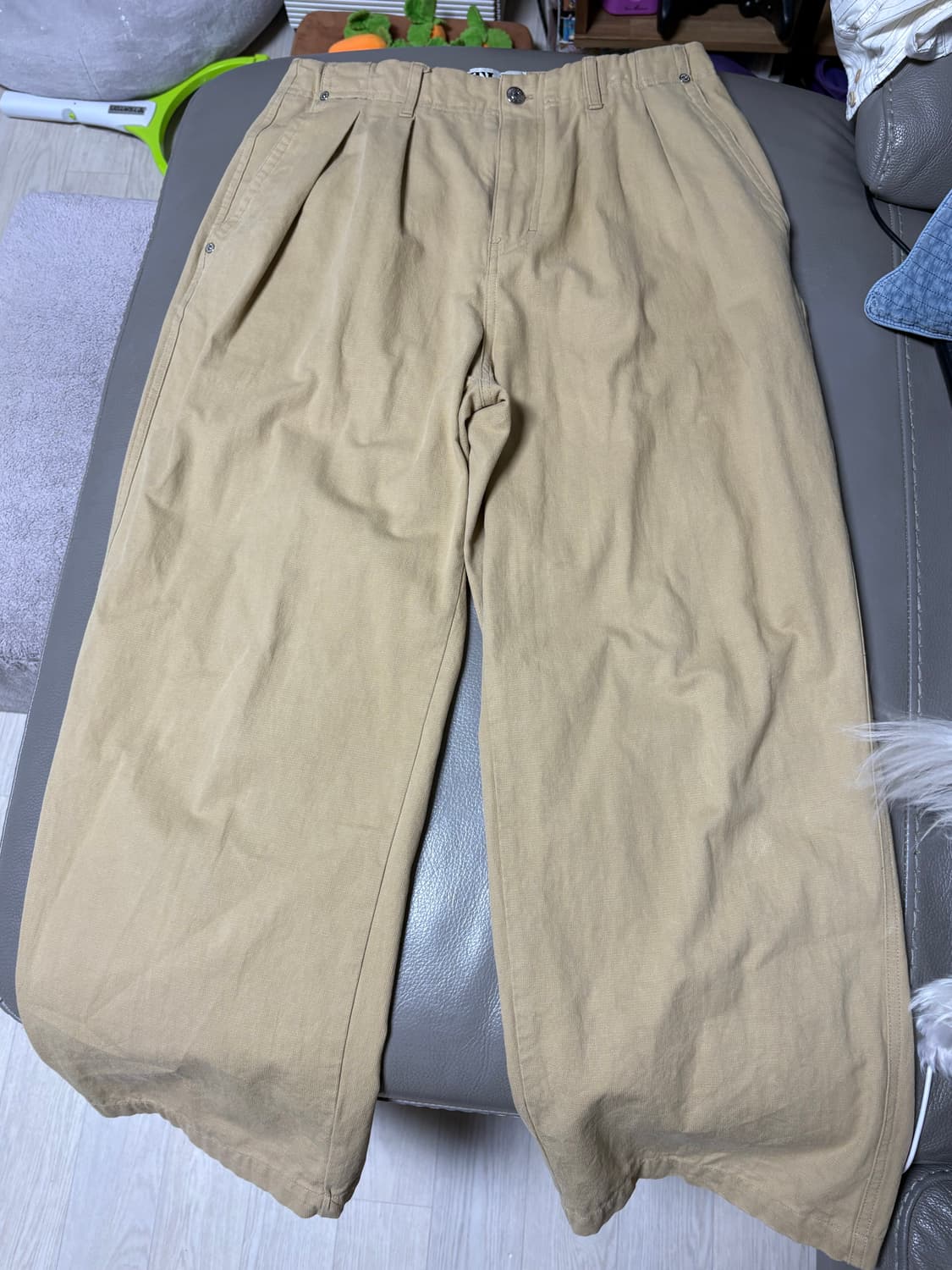 Satur 비날레스 투턱 와이드 치노팬츠 클래식 베이지 상품이미지6