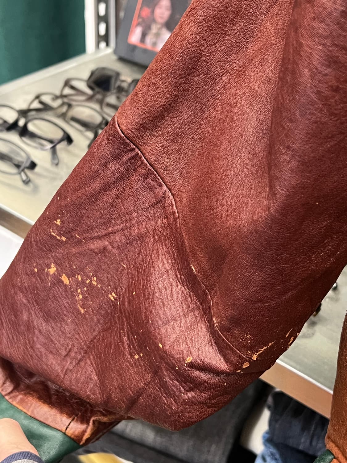 70s Vintage Shearling Leather Jacket 상품이미지7