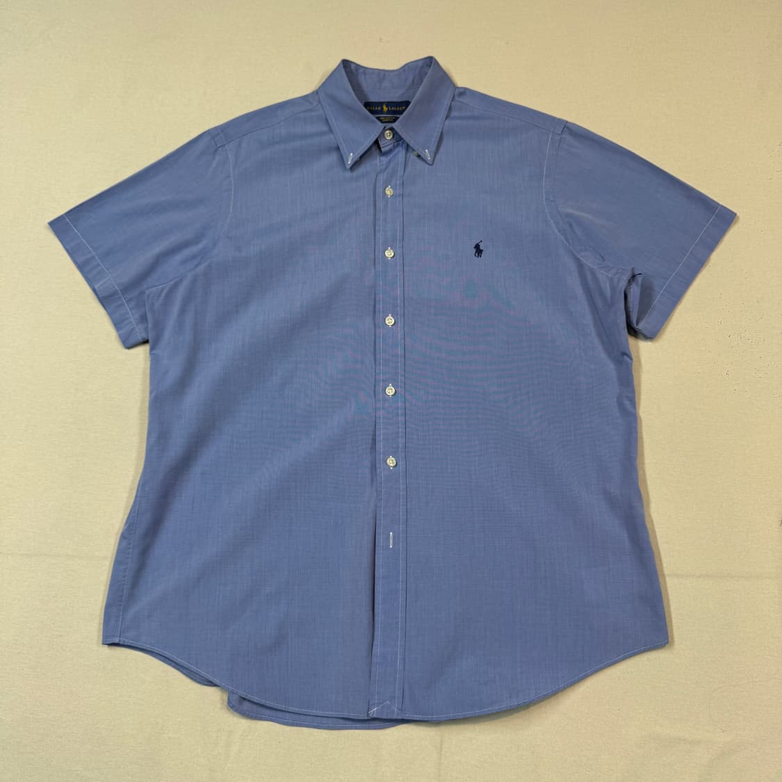 L) 폴로 랄프로렌 블루 포플린 반팔 셔츠 상품이미지1