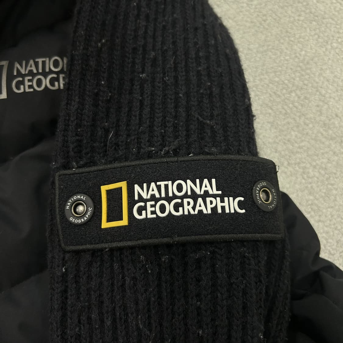 내셔널지오그래픽 니트 패딩 후드 블랙 L 상품이미지3