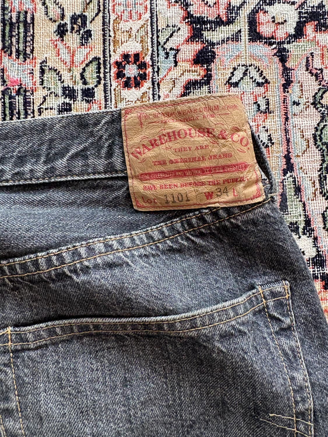 웨어하우스 1101 used black wash  상품이미지7