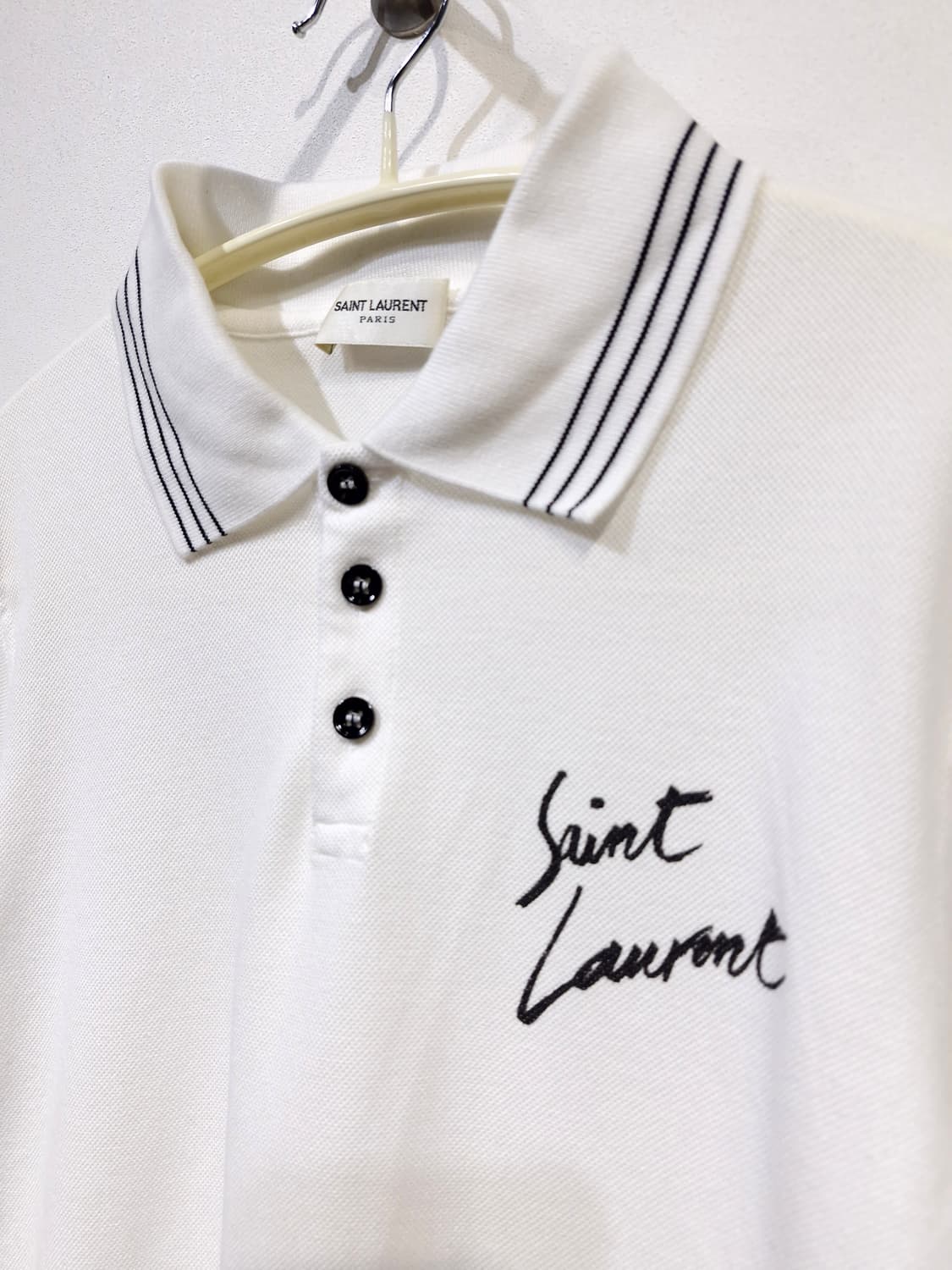 SAINT LAURENT 생로랑 19ss 로고 폴로 티셔츠 상품이미지3