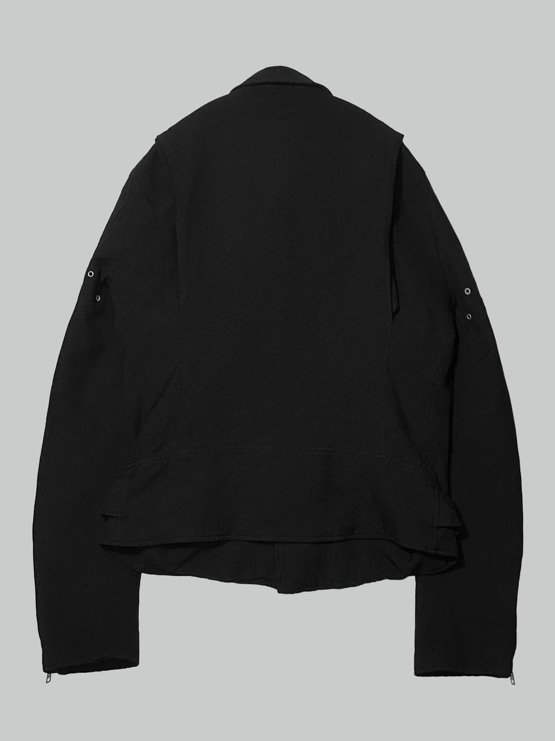 꼼데가르송 블랙 축융 폴리 더블 벨트 라이더 자켓 상품이미지3